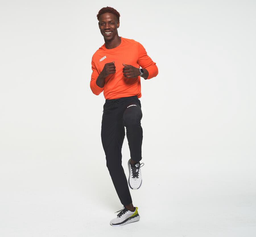 Hoka One One Mens Pants - Jogger - Black - WVJA58049